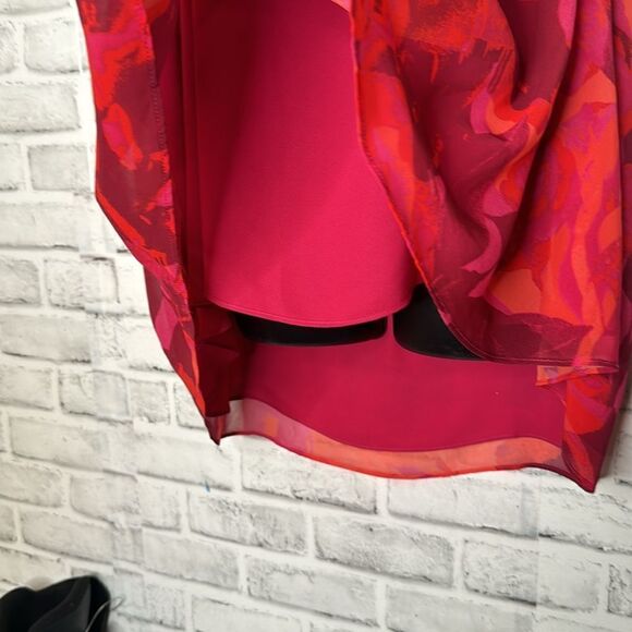 NWT Sophie Chiffon Swing Cami Red Layered Tank Top Shirt Size 4 4X - Picture 5 of 7